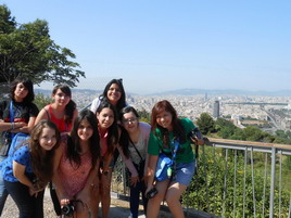 Vista de la ciudad de Barcelona desde Monjuic